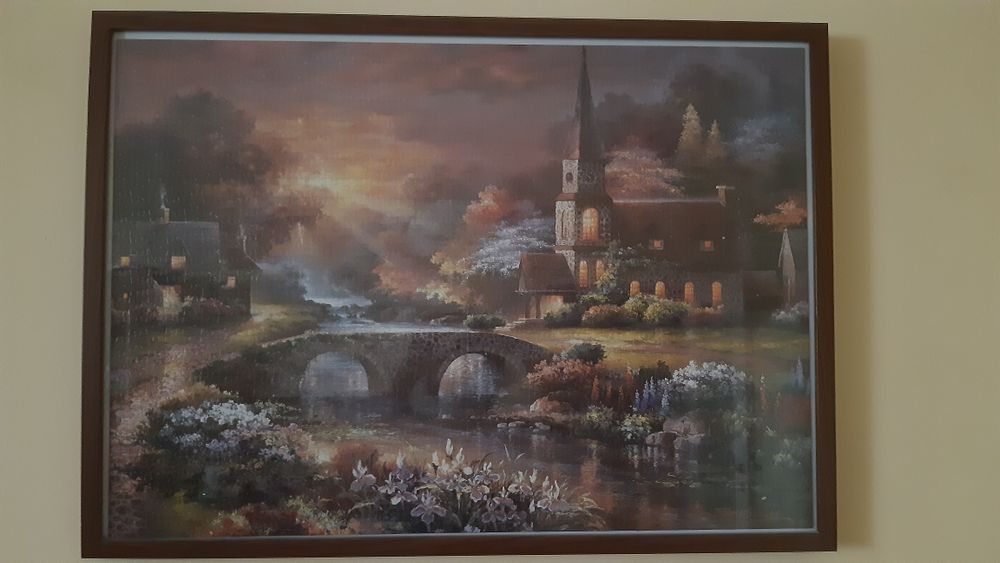 Картина пъзел в дървена рамка, размер 50/70