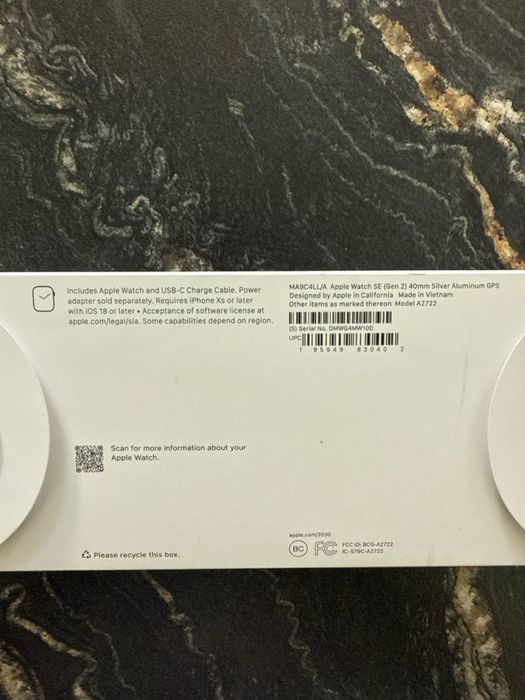 Новый Apple watch SE(2) 40mm silver
