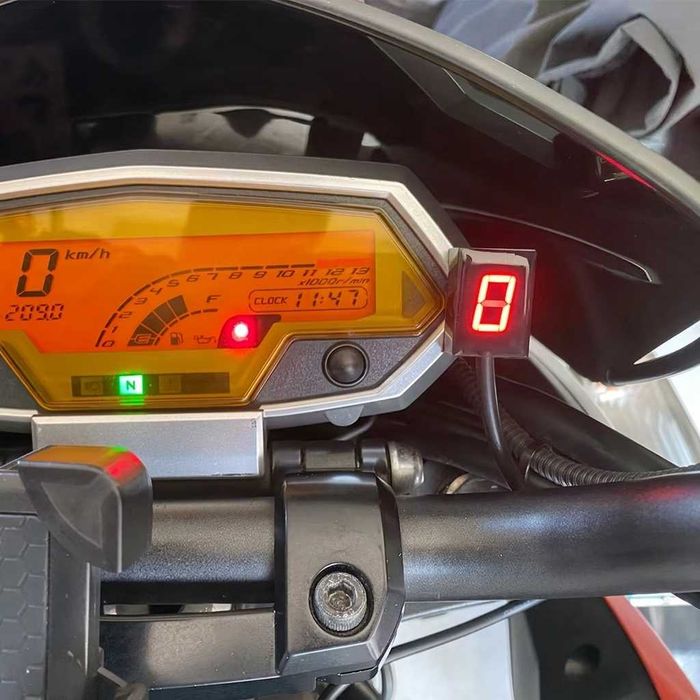 Индикатор дисплей за предавки червен от 1-ва до 6-та скорост Honda Yamaha Suzuki Beneli