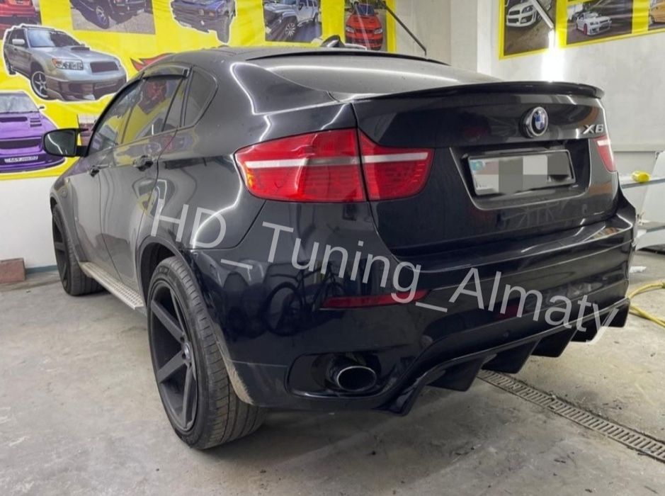 Диффузор на задний бампер BMW X6 E71 Дорестайлинг