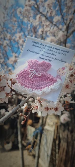 Marturii botez handmade crosetate