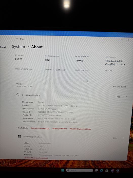 Vand pc gaming cu periferice si monitor