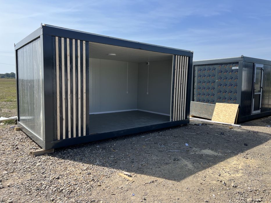 Container birou containere vitrina santier fast food teava neagra