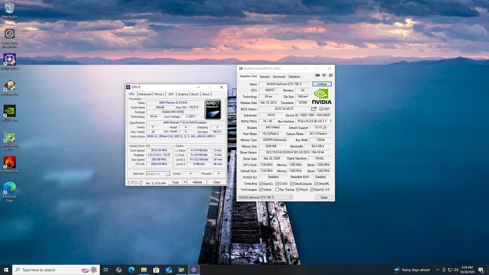 Unitate PC AMD Phenom II X4 945, 8GB DDR3 1333Mhz, GTX 750 Ti
