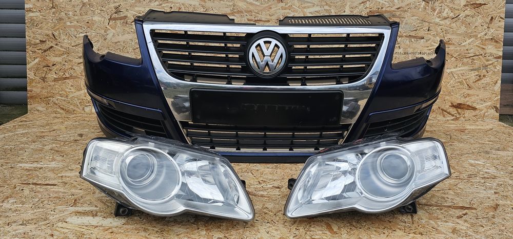 Bară față/Faruri Passat B6 Originale  Complete Faruri Hella cu becuri incluse PACHETUL 2 000 de Lei culoare bară LD5Q