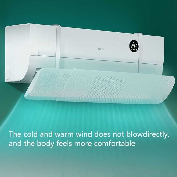 Регулируем дефлектор за климатик 58cm-93cm ，Универсален, Бърз монтаж