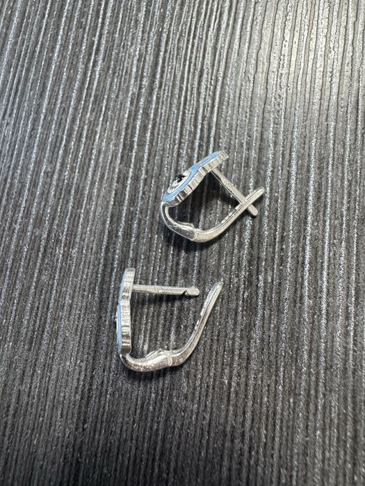 Сребърни  детски обици Labubu