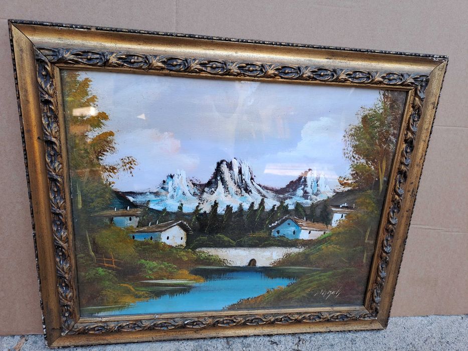 tablou pictura pe panza 60/50 cm semnat