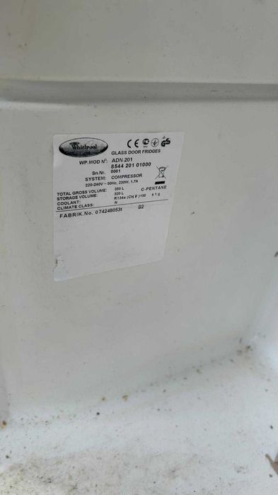 Vitrina frigorifica profesionala cu o usa Whirlpool ADN 201