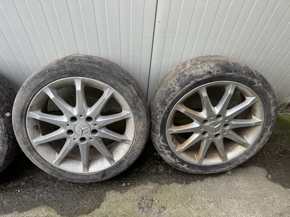 4 бр оригинални джанти 5х112  Mercedes 17ки с гуми подарък 215/45/17
