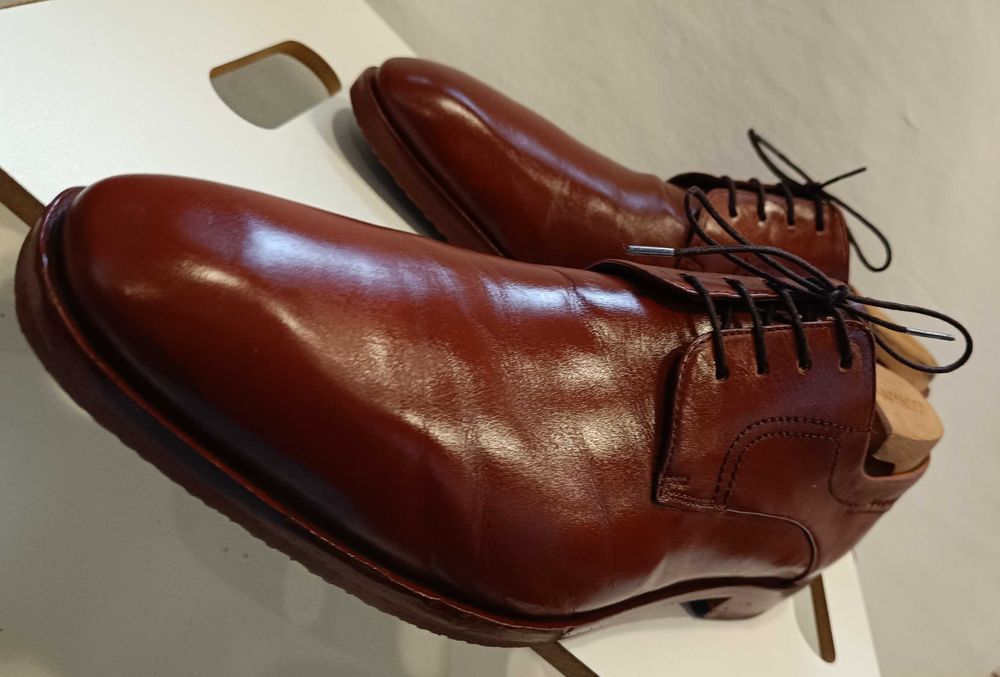 Pantofi derby 45 45.5 premium Bugatti piele naturala moale