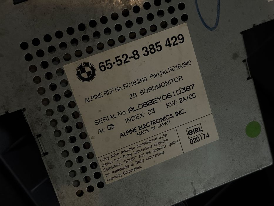 Монитор 16:9 БМВ Х5 Е53