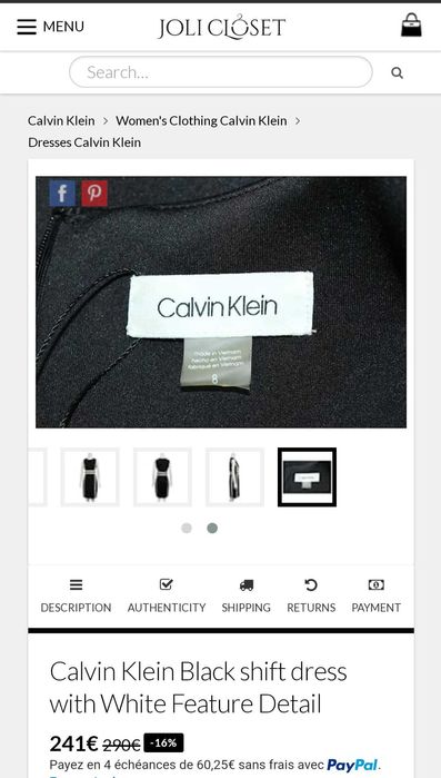 Платье элегантная от Calvin Klein / Vetnam