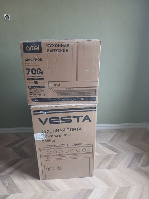 Газ плита новый и вытяжка