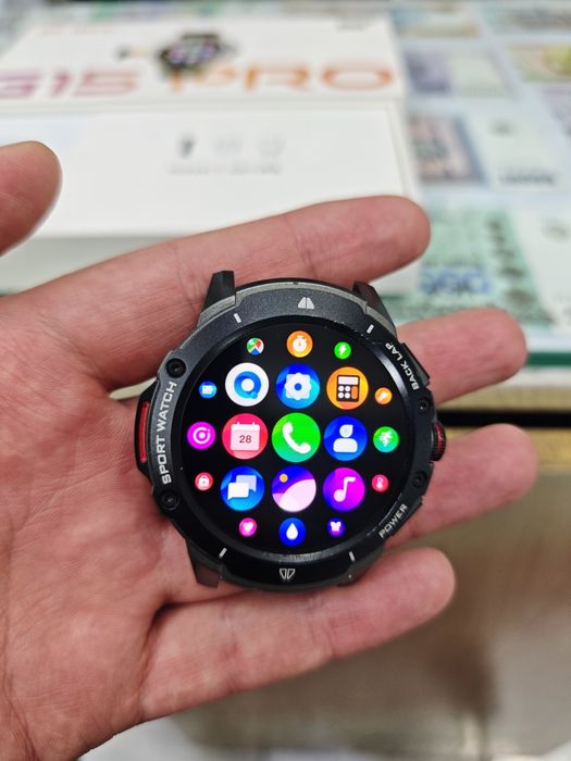 GS wear G 15 pro soat amoled ekran android sim kartali pley market bor