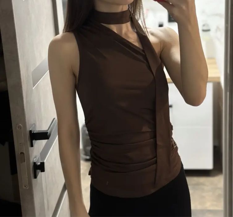 Коричневый топ ,