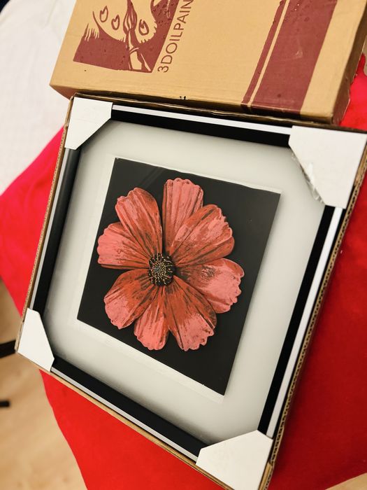 Tablou 3D Floare Roz in Rama