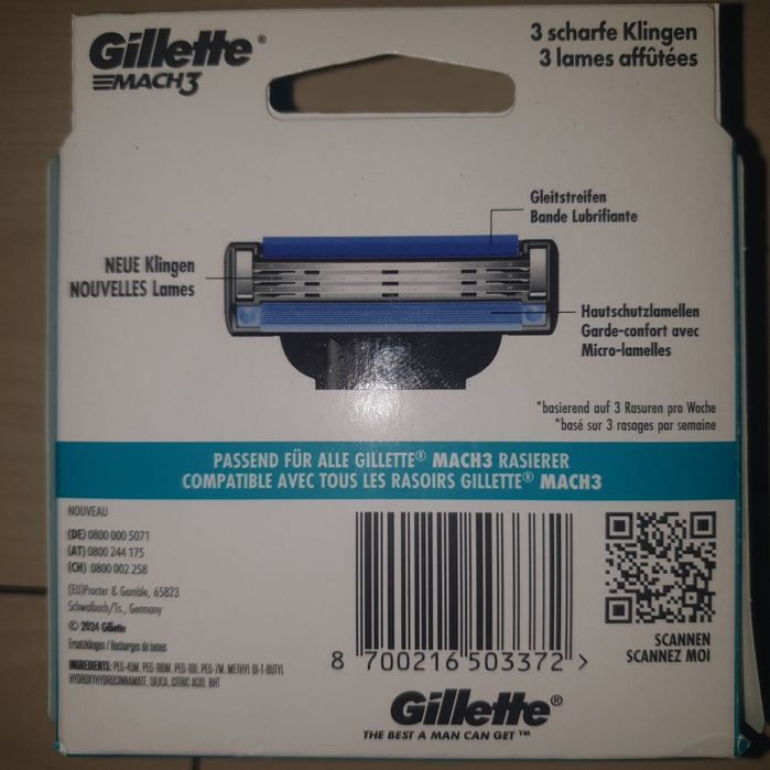 Set 12 rezerve Gillette Mach3 sigilat