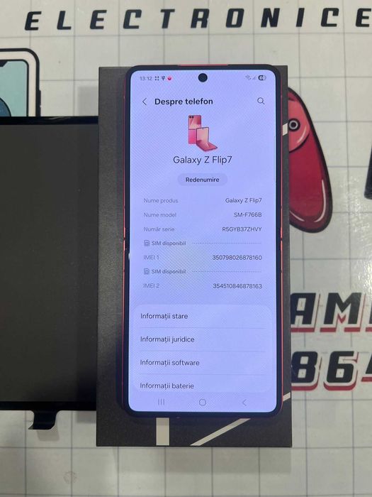 SAMSUNG Z Flip 7 REDUS 0 cicluri de incarcare 256gb/ Stephanies Amanet