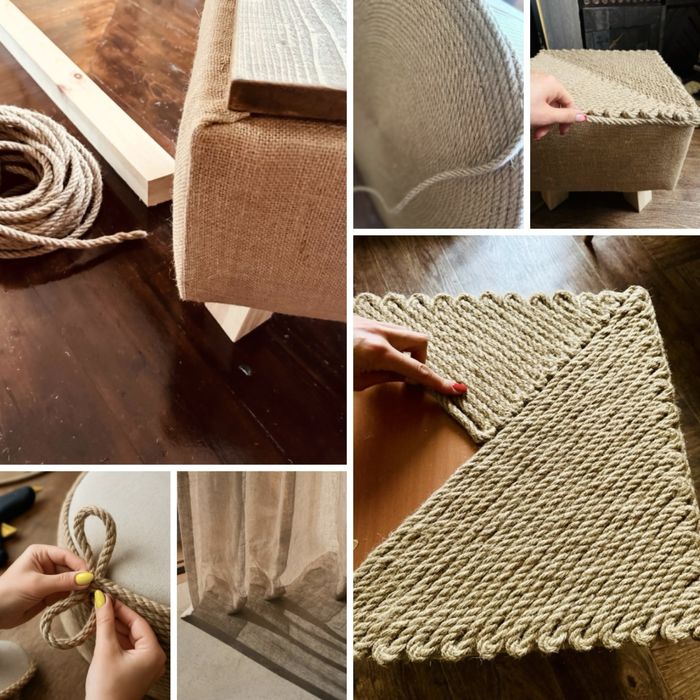 Ръчно изработена табуретка за артистичен интериор