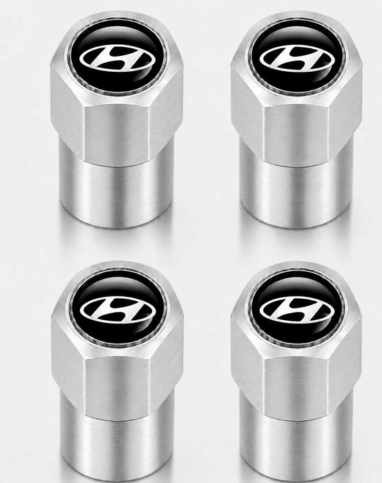 Set 4 capacele argintii valva / ventil roata Hyundai