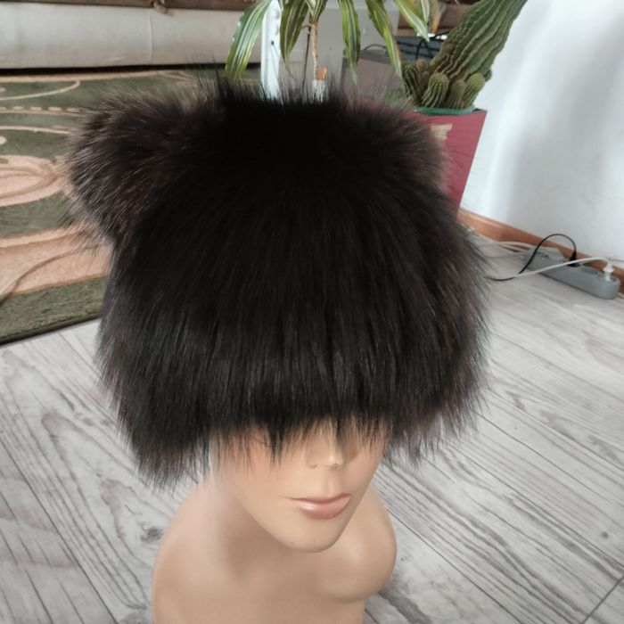 Шапка зимняя чернобурка