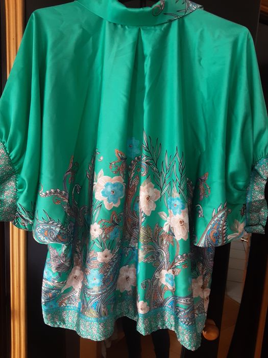 Bluza oversize turcoaz