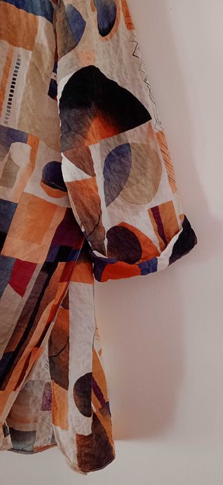 Блузка рубашка геометрический абстрактный рисунок