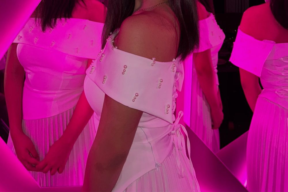 Корсет с жемчужанами