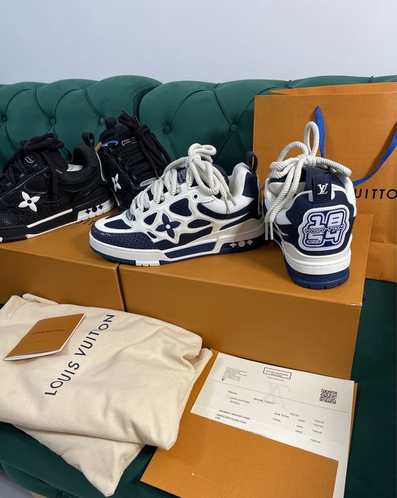 Adidasi Louis Vuitton piele naturala Full Box colectie noua