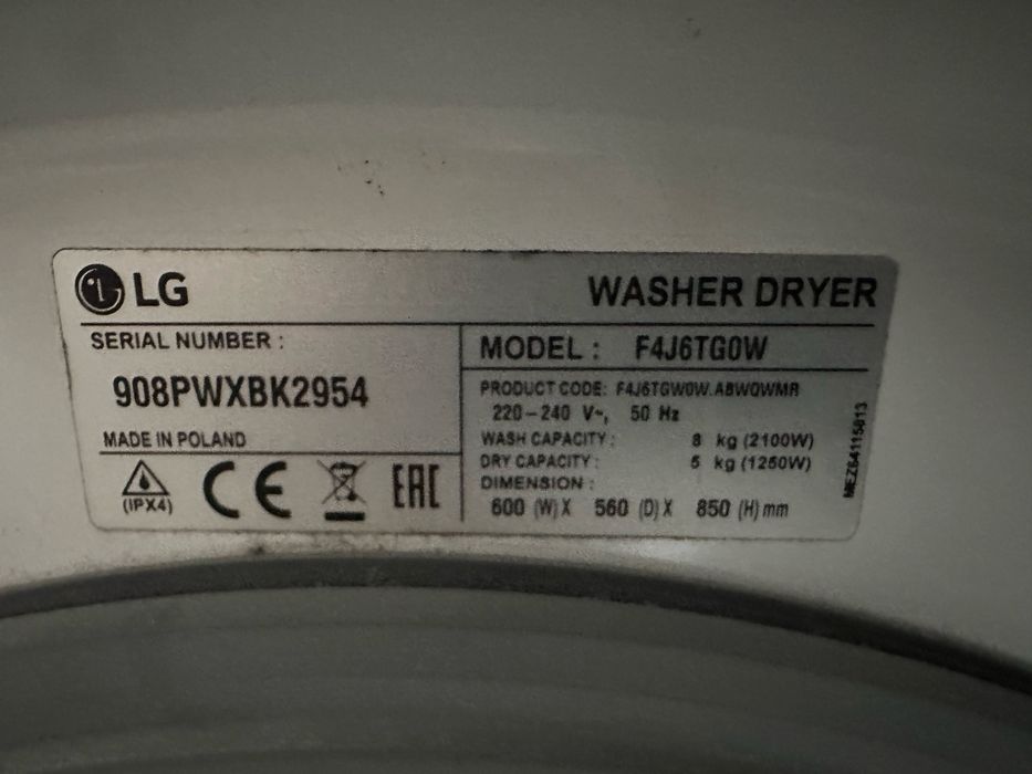 Masina de spalat cu uscator LG