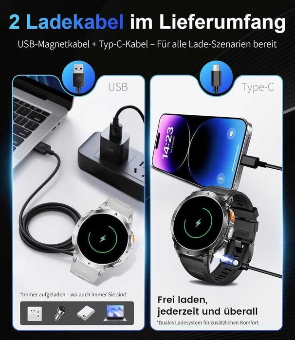 Здрав мъжки първокласен смарт часовник.