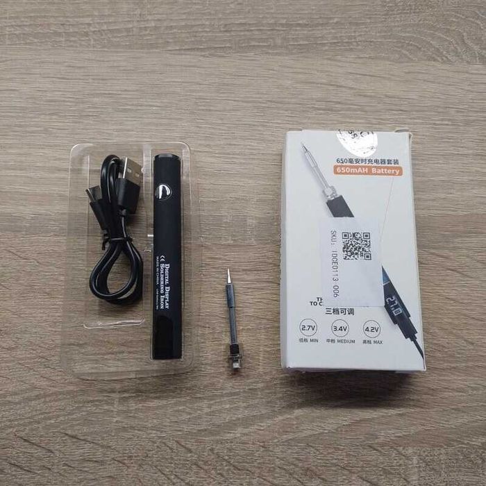 Преносим цифров поялник, регулиране на температурата, USB-C зареждане