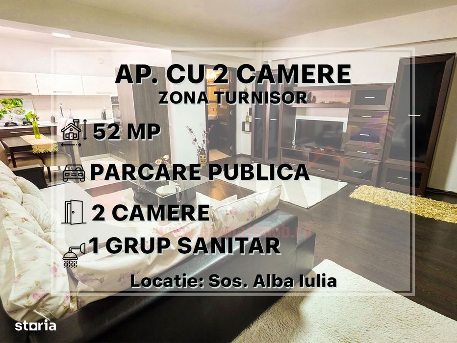 RO/EN Ap. 2 cam., 52mp, Turnisor, Lift, Etj.3, mobilat & utilat |VIDEO