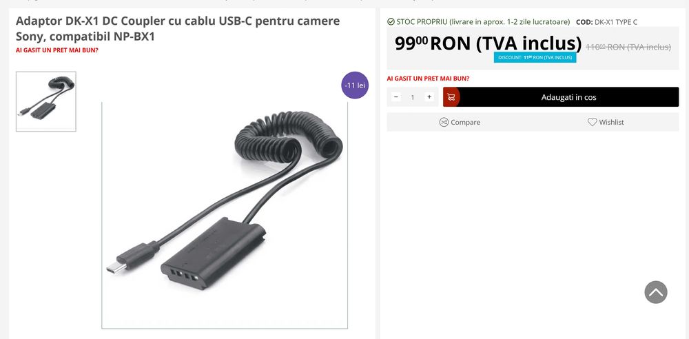 Cameră aparat foto Sony zv-1