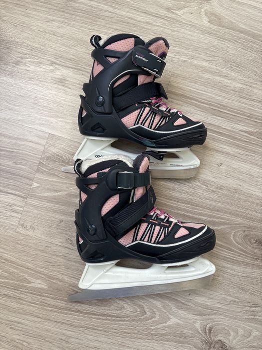 Patine pe gheaţă FIT 500 Albastru/Roz Copii mas 29-32