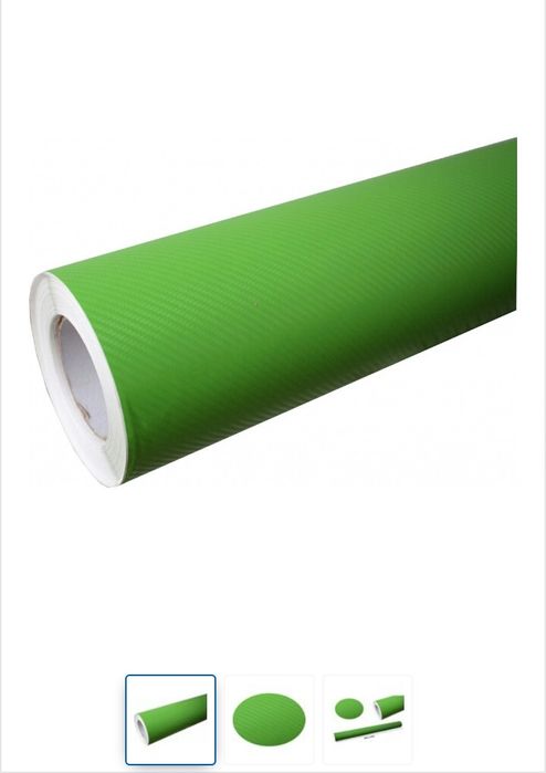 Folie carbon 3d cu textura verde