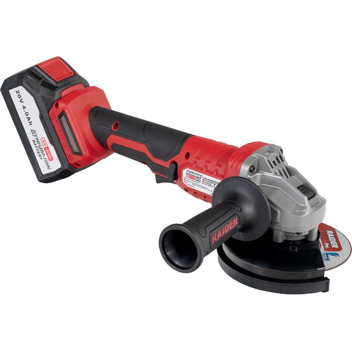 Акумулаторен ъглошлайф RAIDER Pro RDP-PBAG20 Set, 20 V, 125 mm,