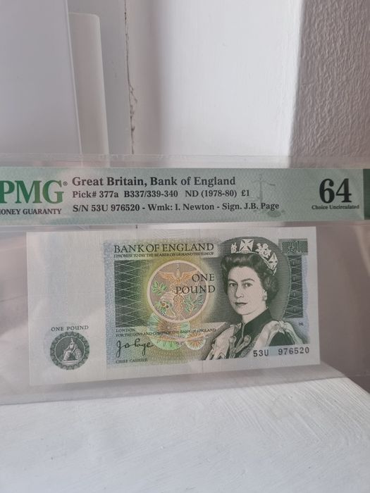 Bancnota £1 Bank of England