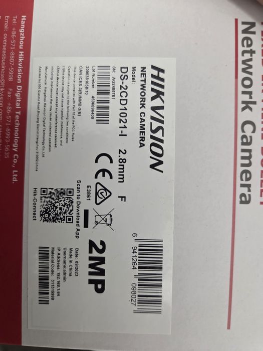 Camere hikvision exterior 2mp
