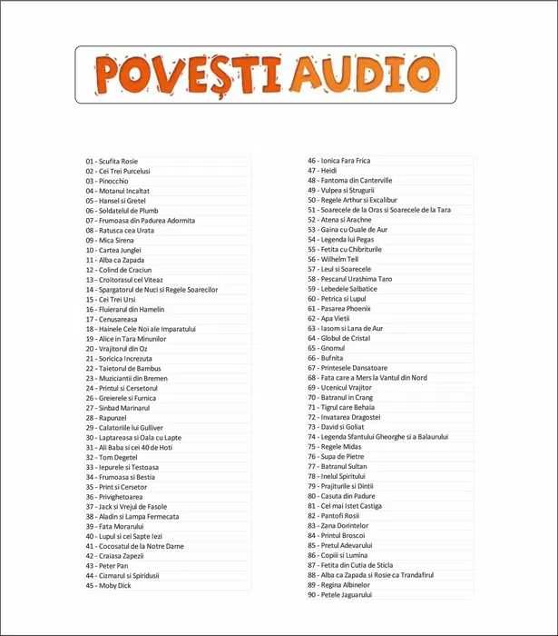 Colectia Povesti Audio pe card sau online Litera Libertatea
