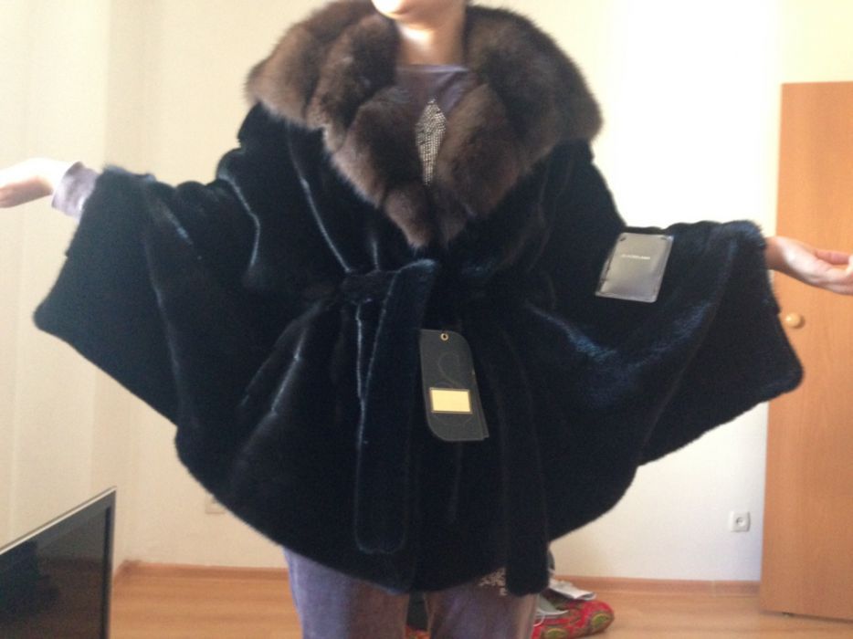 шуба норка с соболью