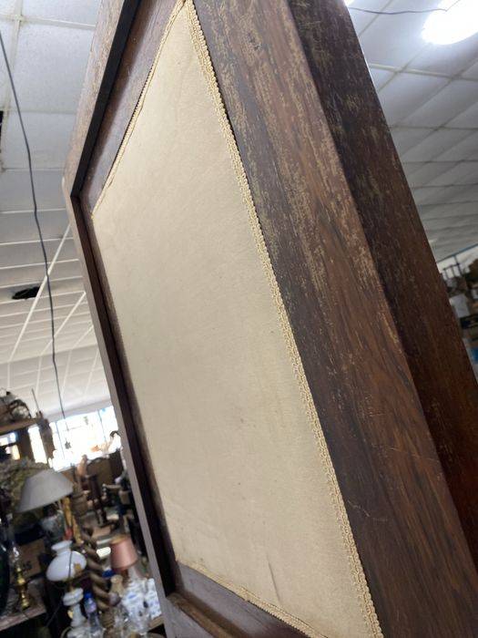 Англия дървена рамка с гоблен панел стойка needlepoint 1930