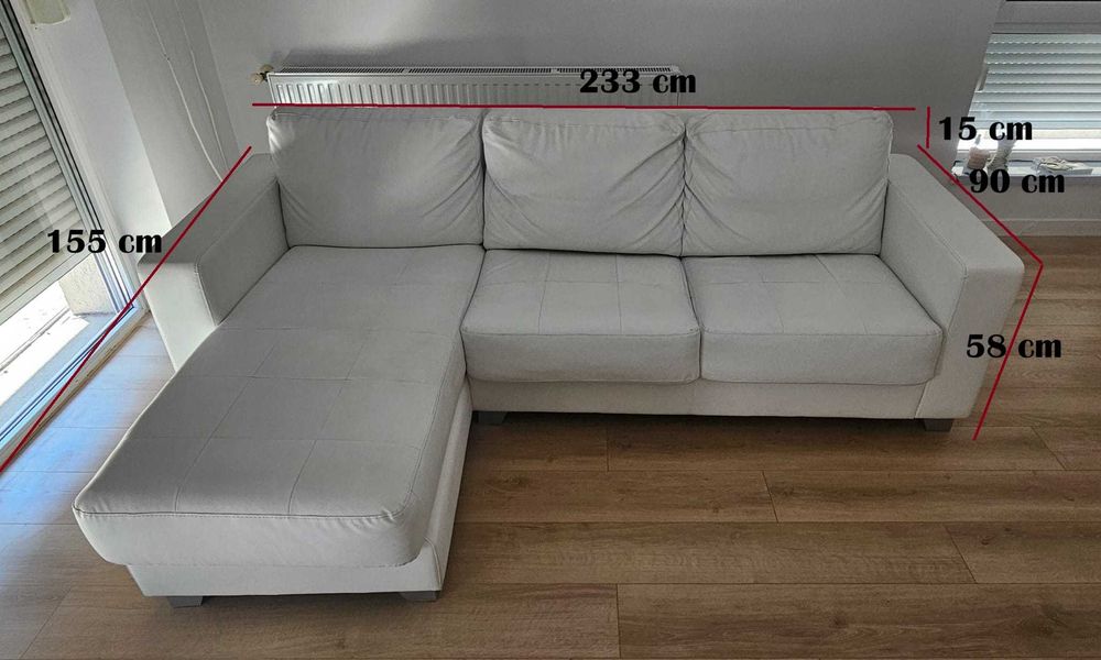 Canapea Extensibilă Albă _ 2850 RON