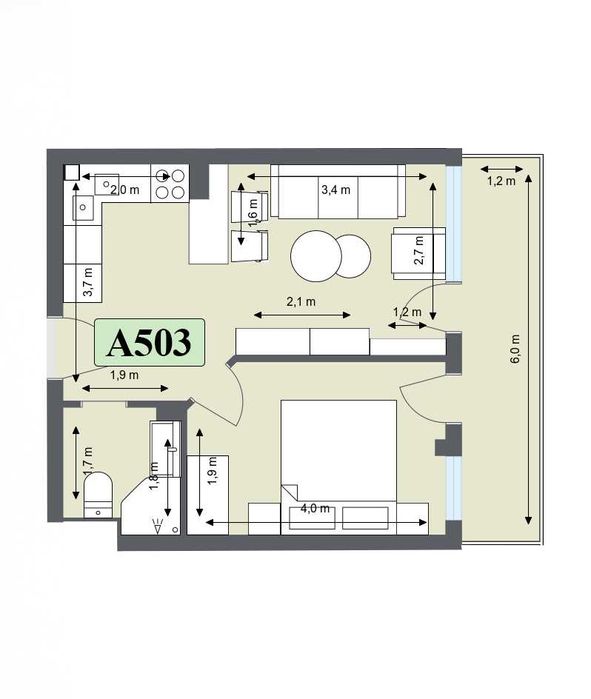 Продава се Двустаен апартамент в Банско - 56 кв.м за 934 €/кв.м - Снимка #1