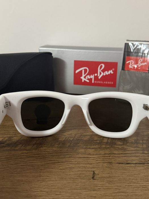 Ochelari de soare Ray-Ban x A$AP Rocky Wayfarer Puffer RB 4940B White – Set complet