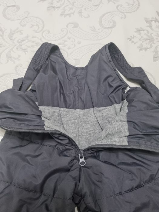 Зимни панталони, изолирани с презрамки, гащеризон с лигавник, 80