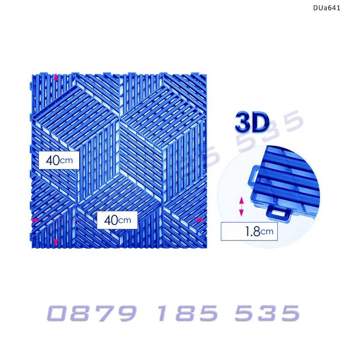 PVC плочка модул под гараж 3D дизайн кубове против хлъзгаща настилка