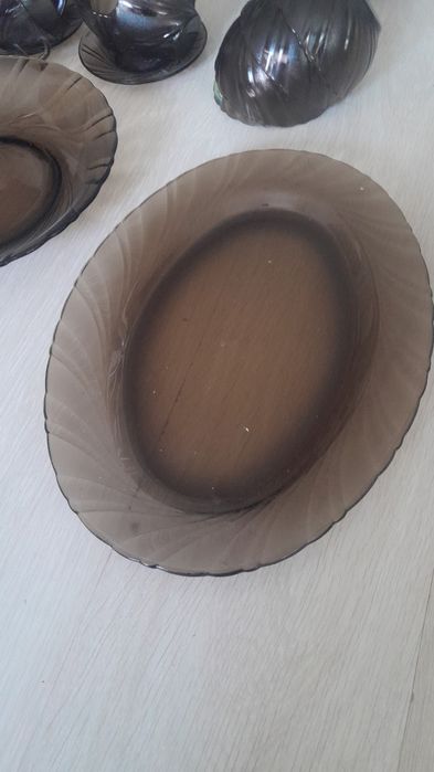 Продам сервиз стекло черный