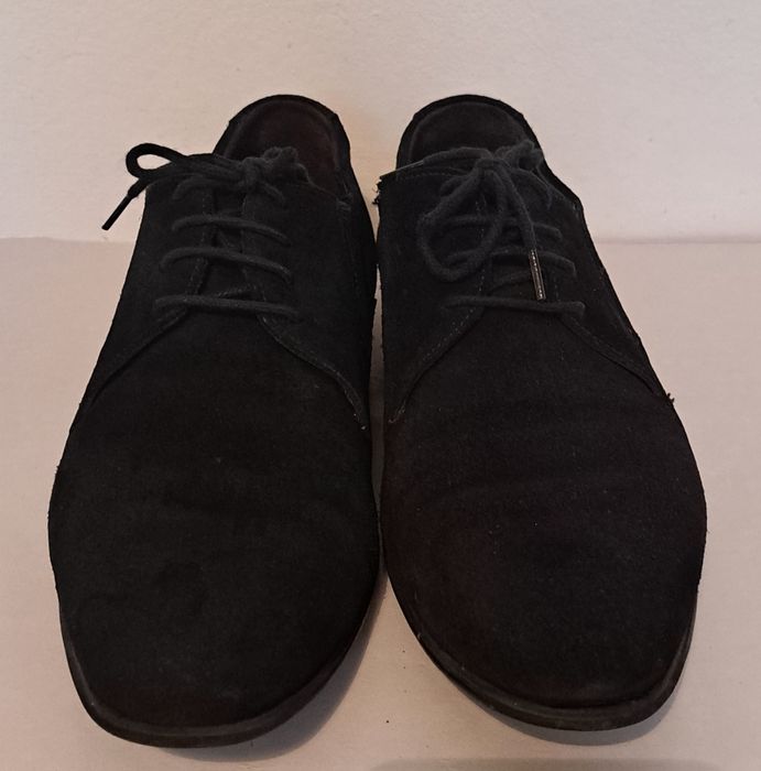 Pantofi eleganti bărbati din piele naturală antilopă (piele intoarsa) ENZO BERTINI Negru Velur Mărimea 42